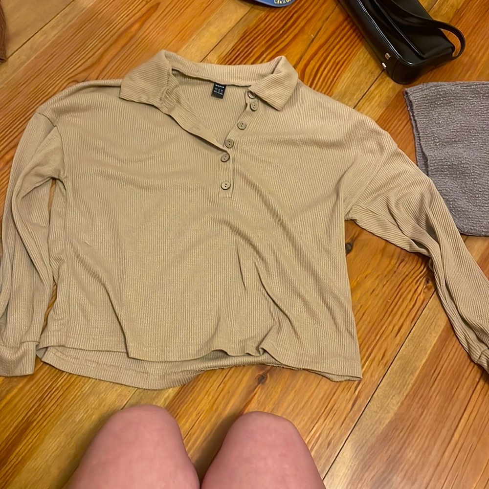 quarter button long sleeve